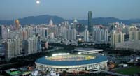 SHENZHEN SPORTS STADIUM AT NIGHT